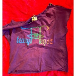 Teary Eyes - 80s style muscle Crop Top
